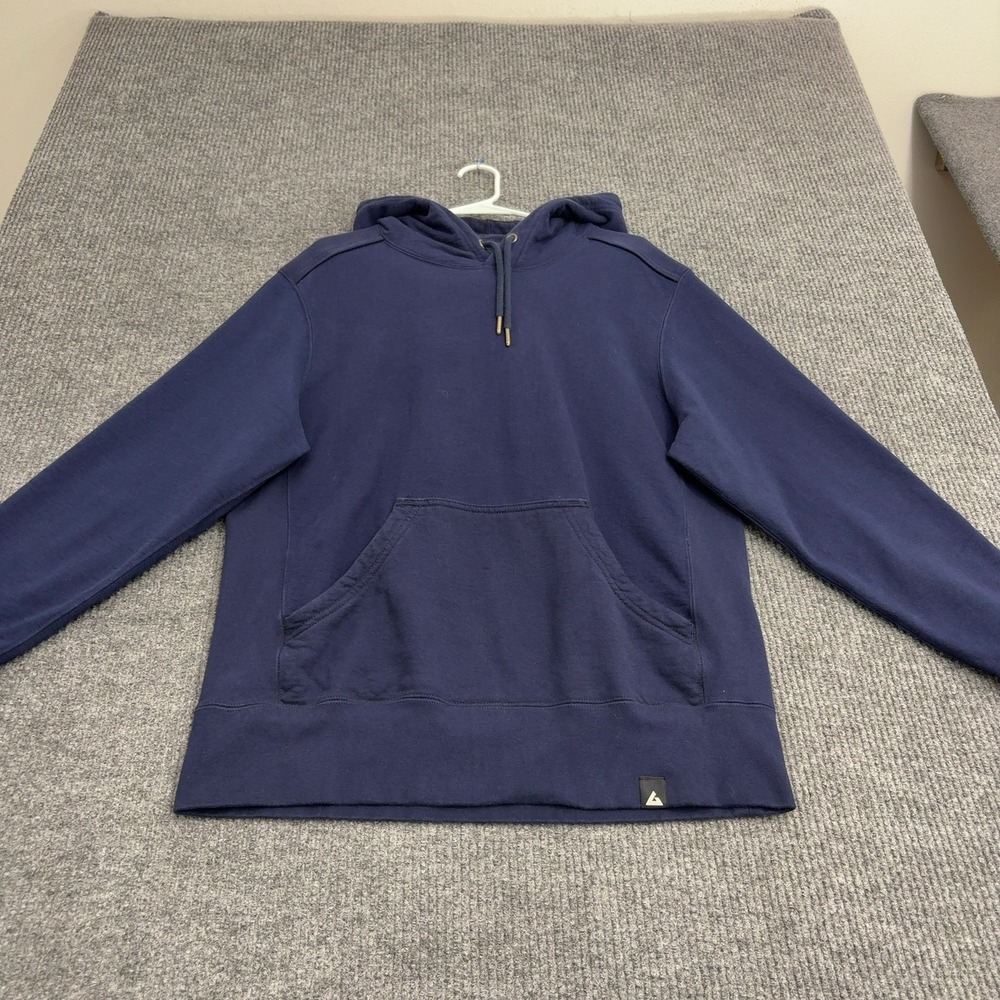 American Giant Hoodie Mens L Navy Blue Cotton Heavyweight Pullover Basic Casual